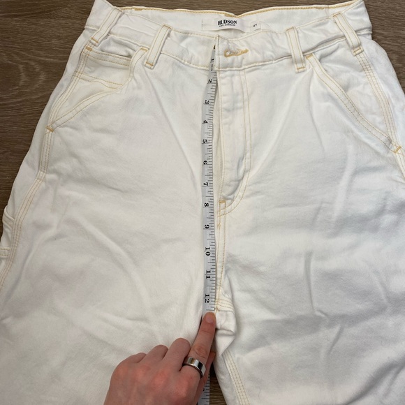 Utility dad jeans, Hudson, white, size 27 , high rise - Picture 6 of 6